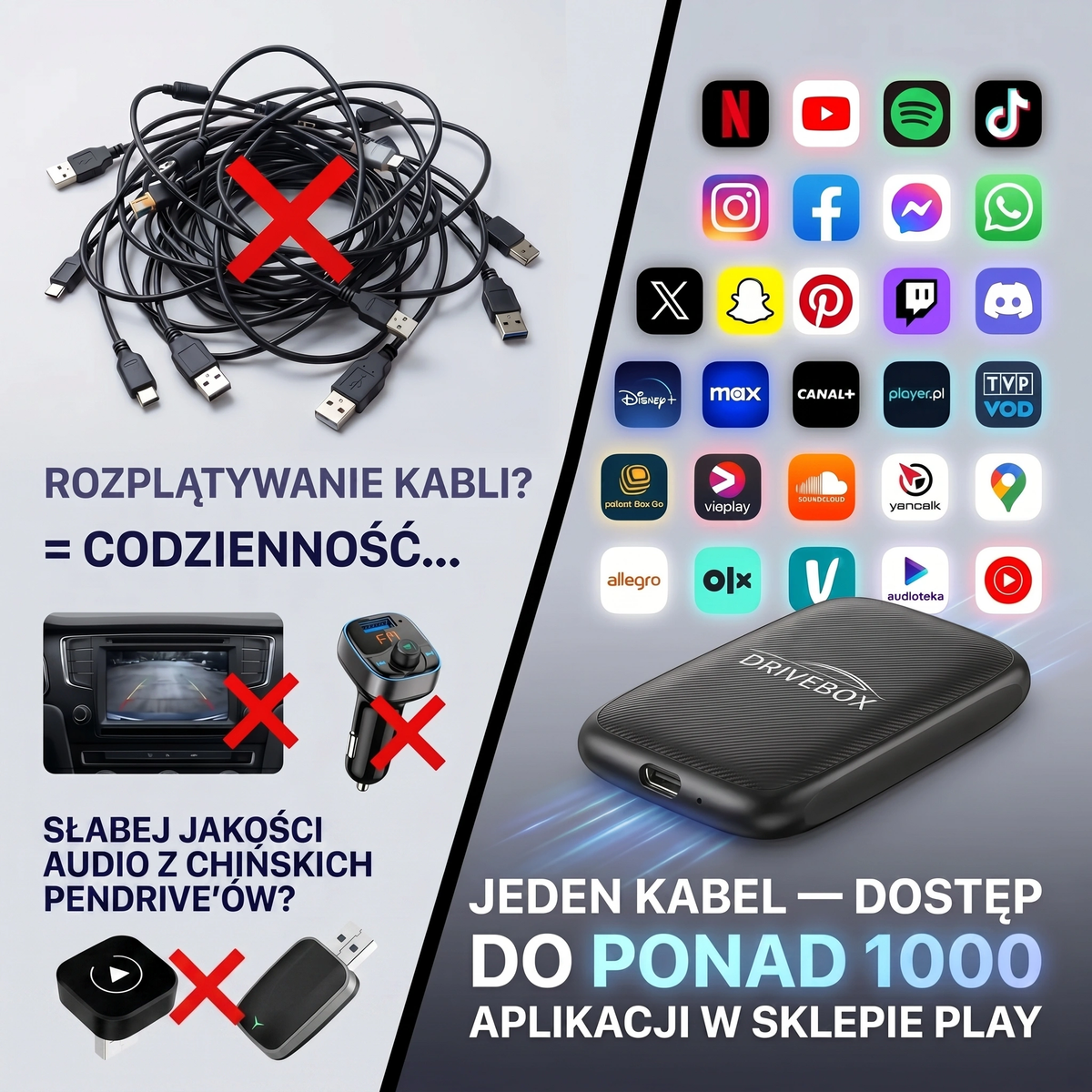 DriveBox™ Smart TV do Twojego auta